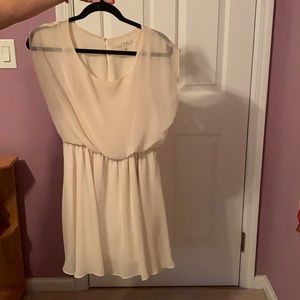 Lush- cream color mini dress